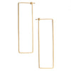 <!--ER781-->rectangle dainty hoop earrings