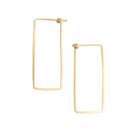 <!--ER780-->small rectangle dainty hoop earrings