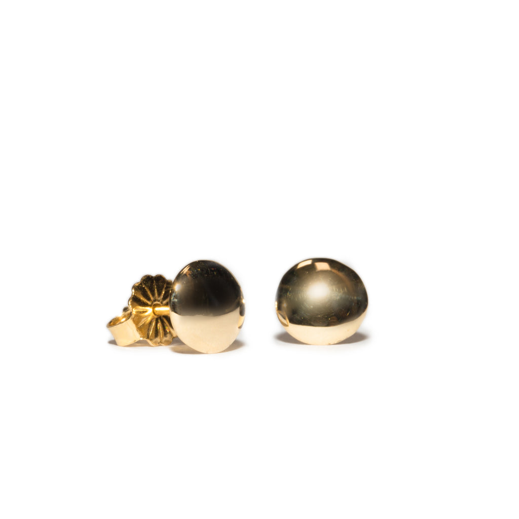 <!--ER887-->round mirror stud earrings
