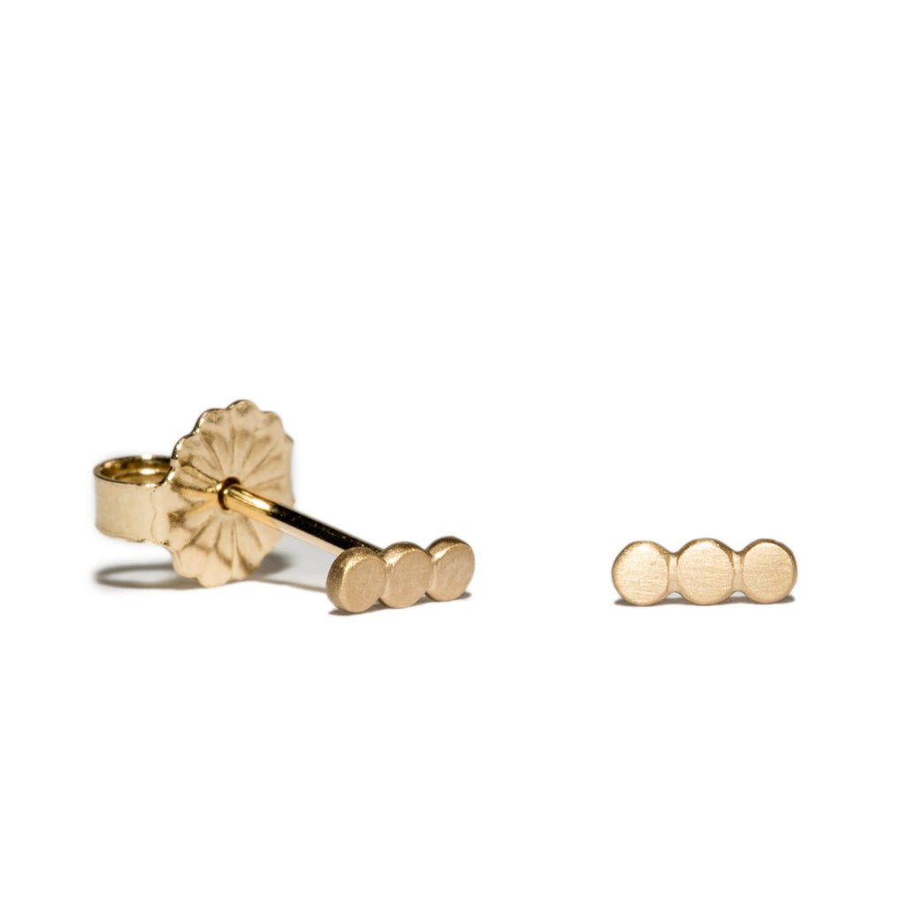 <!--ER269-->polkadot trio stud earrings