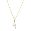 <!--NK1006-->petite pave hanging lightning bolt necklace