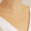 square button necklace
