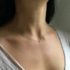 <!--NK675-->dainty necklace with square diamond