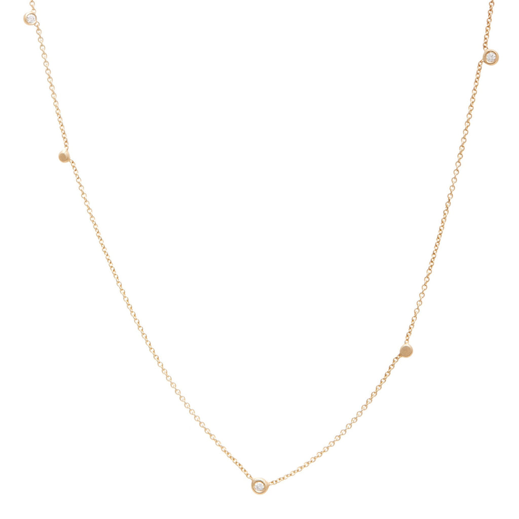 <!--NK710dia-->random itty bitty necklace w/3 diamonds
