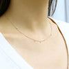 <!--NK710dia-->random itty bitty necklace w/3 diamonds