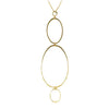 <!--NK752-->triple vertical ellipse necklace