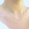 slinky grey diamond beads necklace