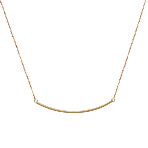 <!--NK769-->curved slinky bar necklace
