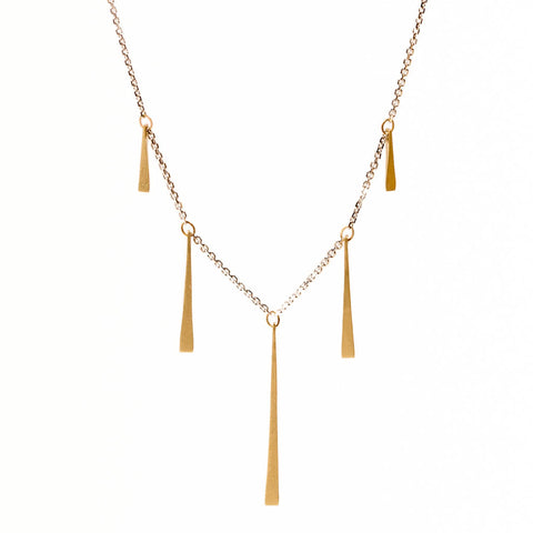 <!--NK905-->slinky gold shards necklace