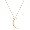 <!--NK914-->crescent moon+diamond necklace