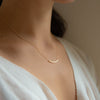 <!--NK951-->curved tubular mirror necklace