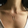 <!--NK983--> modern double arch necklace