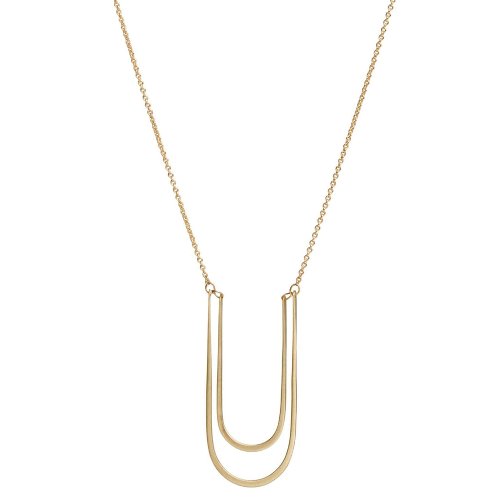 <!--NK983--> modern double arch necklace