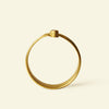 crossed leaf engagement ring