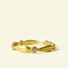 leaf eternity band with diamond