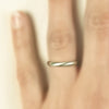 small half-round wedding band