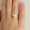 <!--RG744-->small round mirror ring