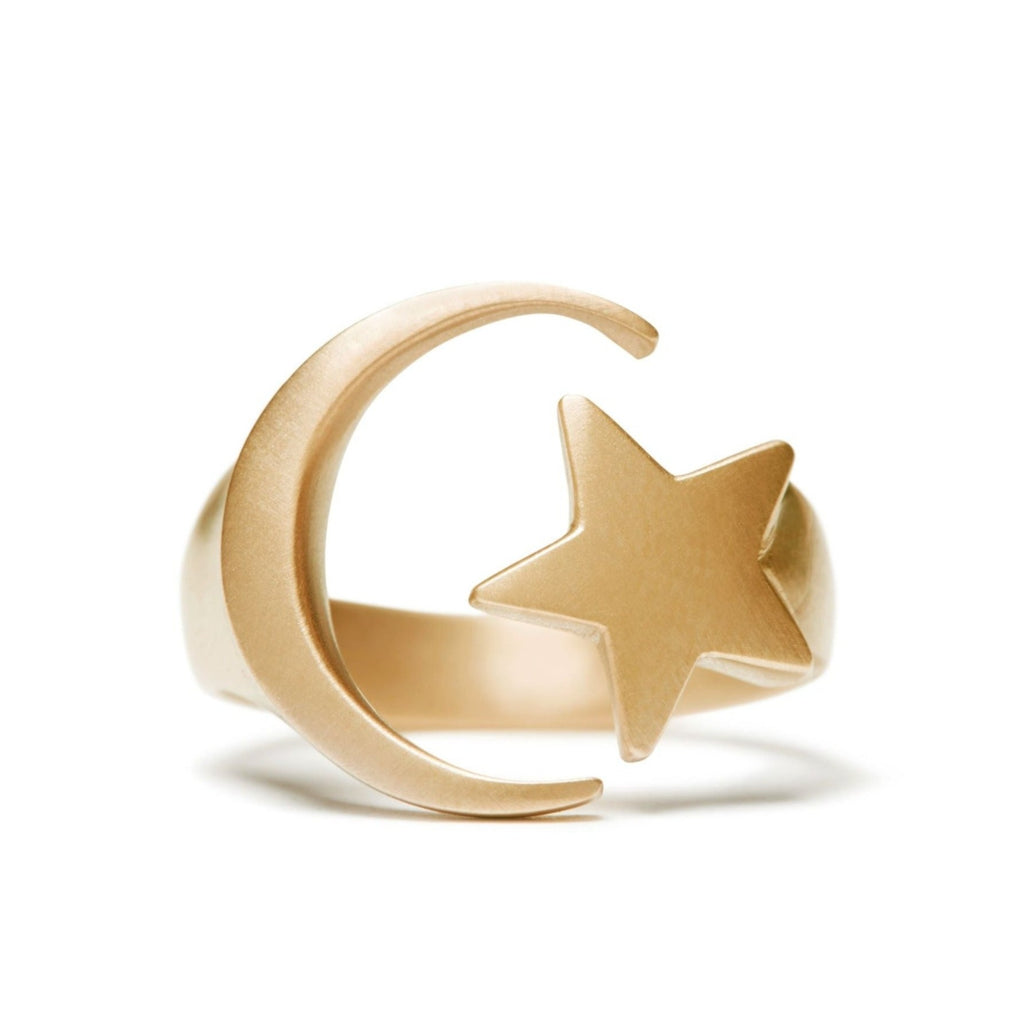 Rings | Crescent Moon Star Ring | Freeup
