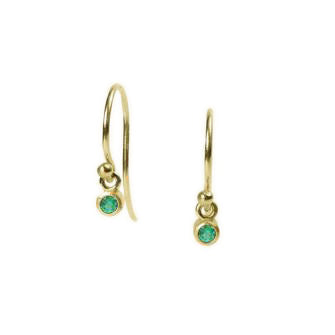 <!--ER603emerald-->dainty earrings with emerald