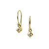 <!--ER605-->dainty earrings with princess cut diamond
