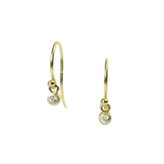 <!--ER603dia-->dainty earrings with white diamond