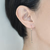 <!--ER757-->slinky diamond line earrings 1