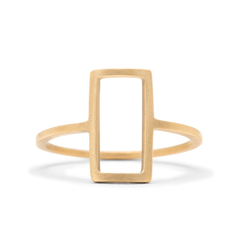 <!--RG759-->SALE - edgy rectangle ring, size 6.75