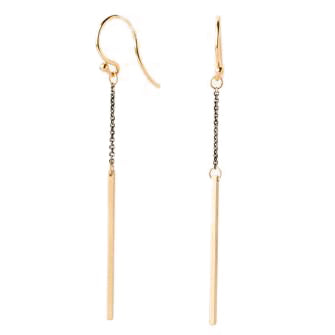 <!--ER760-->slinky bar earrings