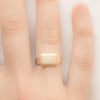 <!--RG710-->small emerald cut gold jewel ring